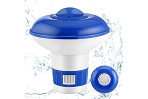 MEISTERHOME MeisterPool Dosierschwimmer für 20g Tabletten - Pool Chemischen Spender Chlor Dosierer, mit Einstellbare Belüftungsöffnungen