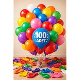 Renkli Balon 100'l&uuml; Karışık Renk Parti Doğum G&uuml;n&uuml; Kutlama &Ouml;zel G&uuml;nler