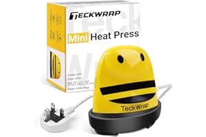 TECKWRAP Mini Heat Press Machine for T Shirts, Compact Heat Press for Iron On Vinyl (HTV), Sublimation Heat Transfer Paper DIY Hats, Shoes, Bags and More