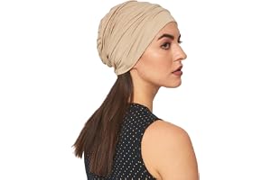 SAKUCHI Chimio Soyeux Soft Slouchy snood bambu mössa för kvinnor, patient håravfall turban, storlek L