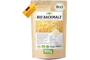 ‎EWL NATURPRODUKTE EWL Naturprodukte Backmalz 900g Bio Malz, enzymaktiv, 100% deutsche Gerste Gerstenmalz, Backmalz für Brot und Brötchen
