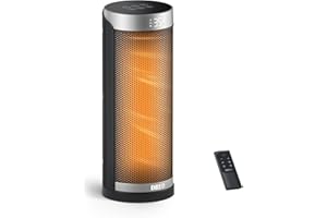 Dreo Calefactor Eléctrico 2000W para Dormitorio, Estufa Portátil de 16 Pulgadas con Oscilación de 70°, 3 Modos y 3 Velocidades, Temporizador Programable 12H, Silencioso y de Bajo Consumo Eficiente