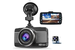 Claoner Dash Cams for Cars Front and Rear 1080P Full HD Dashcam, Dual Dash Cam with F1.8 Night Vision 170°Wide Angle 3 Inch IPS Screen Dashcams for Cars, Loop Recording, G-sensor, Parking Monitor