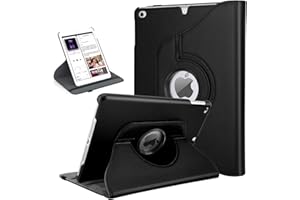 TiMOVO IPad 9.7 2018/2017,IPad Air Coque - Étui Pivotant à 360 Degrés Étui en Cuir Intelligent avec Porte-Crayons,Réveil/Sommeil Automatique pour IPad 5/6ème génération/iPad Air 1/2,Noir