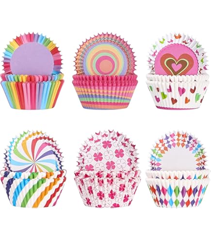 100 Kraft Muffin Baking Cups | 2 Inch Disposable Basket Liners | Oven Safe To 400°F Free Standing