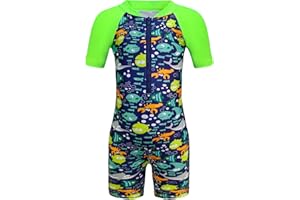 MONERIC Boys Swimming Costume One Piece Swimwear Kids Cartoon Animals Child Rash Guard UV Protection Swimsuit Beach Holiday Swim Wear