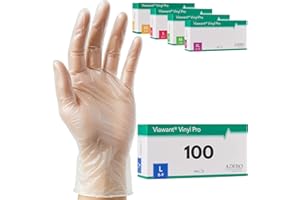 VIAWANT Vinylhandschuhe 100 Stück | L | Einweghandschuhe Vinyl Handschuhe Sehr tastsensibel – Stabil, Puderfrei & Latexfrei – Reißfeste Gummihandschuhe | Gr. XS, S, M, L, XL