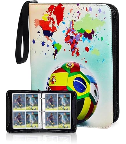 Album Carte Foot Album De Cartes à Collectionner - 50 Pages - Cartes De Football - Capacité : 400 Cartes De Football - Album De Collection Pour Différentes Cartes De Classeur Foot