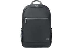 HP Mochila para Ordenador Portátil de 15,6" (Compartimiento, Correas y Respaldo Acolchados, Resistente al Agua, Cremallera Superior) Color Negro y Gris