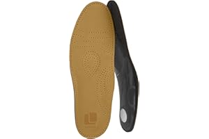 Lenzen Prestige Solette Interne in Pelle di Alta Qualità I Inserto per Scarpe Ortopediche con Supporto Metatarsale, Tallone e Carbone Attivo