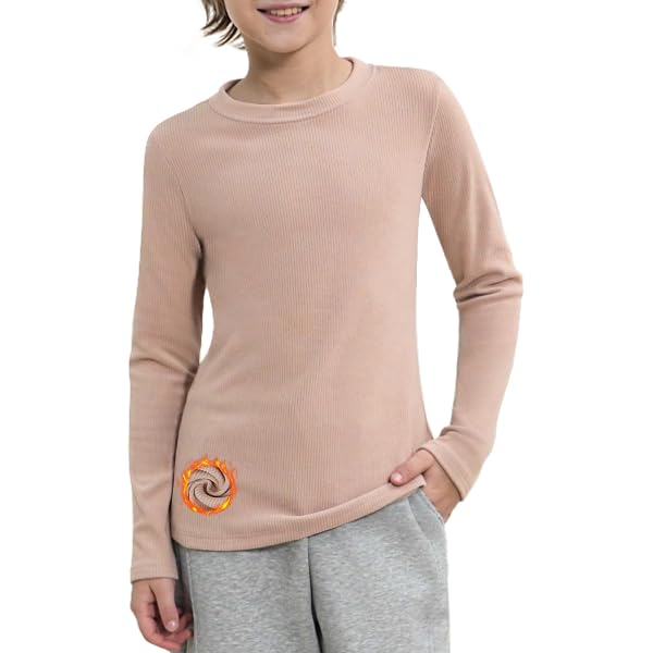 STARBILD Kinder Rollkragenshirt Winter Warmes Fleece Unterziehshirt Langarm Thermo Top Für Jungen Und Mädchen
