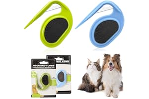 KJG Entfilzungsmesser Katze, Pet Knotting Comb mit Stahlklinge, Knotenkamm für Katzen, Entfilzungskamm für Hunde, Katzen Kamm, für langhaarige Katzen, Hunde