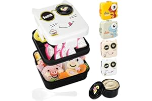 Tapvai Sprifityy Pudełko śniadaniowe dla dzieci, Bento Box dla dzieci, pudełko śniadaniowe z przegródką Bento i widelcem, bezpieczne i wolne od BPA, trwałe i zabezpieczone przed wyciekiem, nadaje się