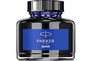 Parker tintero de tinta líquida Quink para plumas estilográficas | 57 ml | tinta azul | en caja