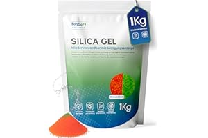 BonAura® 1KG Silica Gel - Silica Kugeln auch als Filament Trockner geeignet - Silikat Trockenmittel regenerierbar und wiederverwendbar - Im luftdichten ZIP Silicagel Beutel