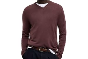MATINEE S-4XL Mens Fine Knitted Luxury Supersoft Cashmere-Like Crew Neck/V Neck/Zip Neck Sweaters, Fine 12 Gauge Knit Structure