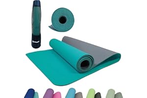 ‎SCHILDKRÖT Schildkröt® Fitness Yogamatte BICOLOR, PVC-freie, zweifarbige Yogamatte, hochwertig strukturierte Oberfläche, sehr rutschfest, 180 x 61 x 0,4 cm, in Tragetasche