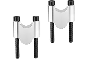 Tunejoy Motorrad Lenker Riser 22 mm Motorrad Lenkererhöhungen Lenkerklemme Aluminium Höhenverstellung 30mm für ATV Silber