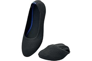 ZZS Damen Ballerinas Slip On Knit Kleid Schuhe Pumps Schuhe Runde Zehe