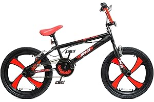 XN BMX 20" 4 Spoke MAG Wheel Freestyle Bike Gyro Stunt Pegs Kids Boys Girls