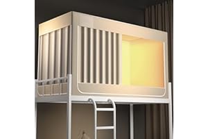 KIDDOKIN Bed Tent Twin,Privacy Tent for Bunk Bed,Bed Canopy with Bed Frame,House Bed Tent,Breathable Windproof Dustproof Bed Curtain Loft Bed (Color : Beige, Size : 75" Lx31 Wx43 H)