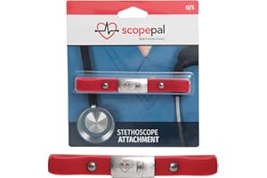 ScopePal Clip für Stethoskope, Stethoskop-Clip für Ärzte, Krankenschwestern, Medizinstudenten, Stethoskop-Zubehör kompatibel mit 3M Littmann Classic III, Lightweight II S.E., und mehr, Rot