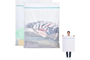 Tvättmaskin, set med 2 tvättnät, 60 x 80 cm, tvättfil, tvättpåse, för känsliga kläder, rockar, sänglinne, draperier, anti-def