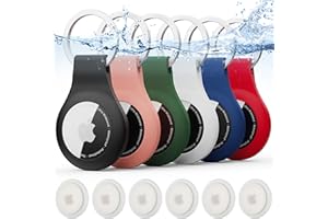 DLENP Zawieszki do AirTag, 6 sztuk, etui ochronne na klucze, etui ochronne, odporne na zarysowania, TPU, etui ochronne na klucze, torbę, dla dzieci, psa