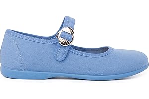 Pisamonas Ballerine Cinturino Tela Bambina Fibbia Giapponese