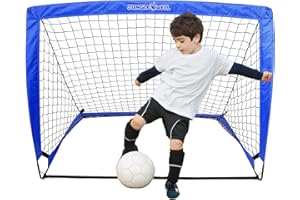 JUNGLE WELL Football Goal for Kids – Football Nets for Kids Outdoor Football Training, Foldable Football Goal Posts for Backyard Play, for Toddlers, Children, and Beginners