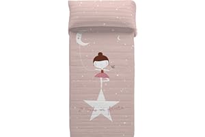 HACIENDO EL INDIO Colcha bouti Reversible Bailarina Cama 90 cm