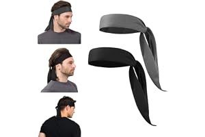 Yizhet Sporthårband 2 stycken pannband sport pannband pannband pannband sport justerbart anti-glid hårband för tennis, yoga