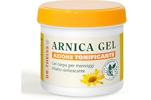 NATURWAREN ITALIA Dr Theiss Arnica Gel Rapido - Gel Massaggi ad Effetto Rinfrescante per la Pelle del Corpo 200 ml - Per Massaggio Cervicale, Mani, Schiena, Piedi e Ginocchia, con Canfora, Olio di Rosmarino e Mentolo