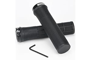 KOOOGEAR Manubrio per bicicletta,22 mm manopole per bicicletta in gomma antiscivolo con blocco in alluminio,Struttura ergonomica per bicicletta MTB MXB