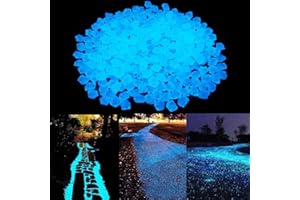 YXRRVING Leuchtende Steine, leuchtender Kies für den Garten – leuchtende Kieselsteine für den Garten, dekorative leuchtende Kieselsteine für Aquarien, Weg, Hof