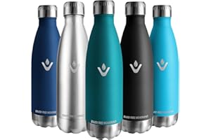 JIOBBO Vikaster Botella agua, 500ml Botella agua acero inoxidable, Mantener 12H Caliente/24 Frío, Termo Sin BPA, Botella termica Niños, Adultos, Deporte, Oficina, Exteriores