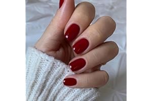 SUNDRERFECT Błyszczące paznokcie Press-on w czystym kolorze, krótkie, kwadratowe paznokcie akrylowe, 24 sztuki, sztuczne paznokcie dla kobiet i dziewcząt, wszechstronne zastosowanie, wysoka trwałość