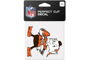 WinCraft NFL Cleveland Browns 63042011 - Calcomanía de color de corte perfecto, 4 x 4 pulgadas, color negro