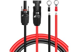 GELRHONR 14AWG Solar Panel Extension Cable with Female and Male Connector, for Home, Shop and RV Solar Panels-(Male/Female) (2M/6.5Ft)