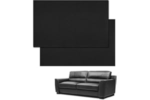 RAYKCE 2 Stück Lederreparaturflicken, selbstklebend, Reparaturband aus Leder, für Sofas, Autositze, Jacken, Basteln, Handwerk, 20 x 30 cm (schwarz)