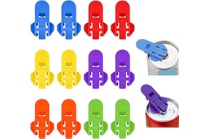 Apdvenk Can Stopper, Drinks Can Opener and Stopper, Pack of 12, Simple Manual Can Opener, Ring Opener for Cola, Soda, Beer, Drinks