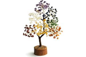 Zenith Gaia Edelsteinbaum – Kristallbaum des Lebens aus Golddraht– Spirituelle Deko für Feng Shui, Wohlstand & Glück – Handgefertigt, ca. 25 cm, 300 Steine
