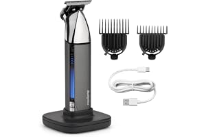 BaByliss Super‑X Metall Skägg‑ och Stubbtrimmer – Professionellt groomingverktyg med japanskt stål skeleton T‑blad, digital d