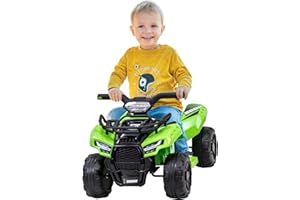‎ACTIONBIKES MOTORS Actionbikes Motors Kinder Quad Elektro Jumpy | Elektroauto - Kinderquad - Kinderauto elektrisch - Elektrofahrzeuge - Quad bis 3 km/h - Elektrofahrzeug - Elektro Auto für Kinder ab 1 Jahr (Grün)