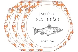 ‎FEINKOST MACHADO Feinkost Machado Lachs Paté – Pastete aus Lachs | Portugiesische Lebensmittel & Feinkost Geschenke | Fischkonserven & andere portugiesische Delikatessen | Feinkost Weihnachten | Geschenk Feinkost