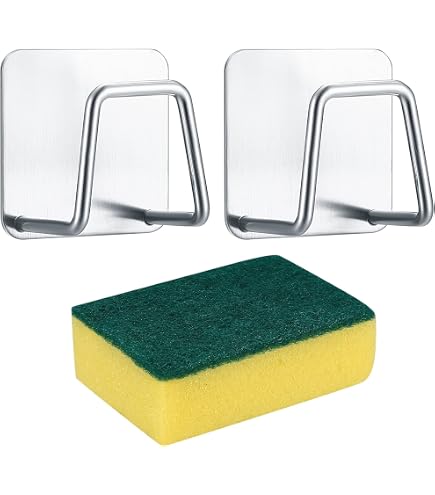 Porta spugna autoadesivo - Porta spugna da cucina - Porta spugna - Lavello da cucina - Ganci