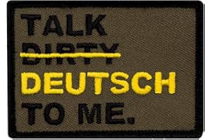 ‎CAFÉ VIERECK Café Viereck ® Lustiges Bundeswehr Fun Patch Gestickt mit Klett - 7 x 5 cm - Talk Dirty Deutsch to me