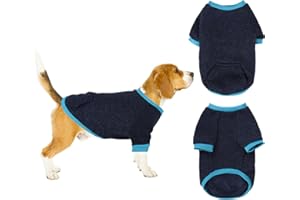 JODSEN Small Dog Jumper, Warm Dog Sweatshirt Chihuahua Jumper Fleece Dog Sweater Soft Dog Hoodie with Pocket Pet Winter Clothes for Small Dogs, Puppy Knitwear for Corgi, Bichon, Bulldog, Pomeranian (S/23cm)