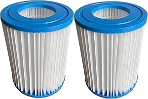 WYWZDQ Flowclear Filterkartuschen für Bestway Filterpatrone II, Filter Kartuschen für Pool Swimmingpool Pumpen Typ II, Größe 10,4 x 13,5 cm. (2 STK)