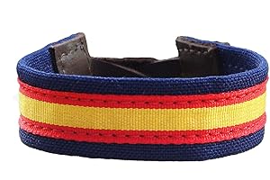 Pi2010 - Pulsera Tela Marino con Bandera de España